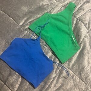 Zara Bright Green Ribbed Top